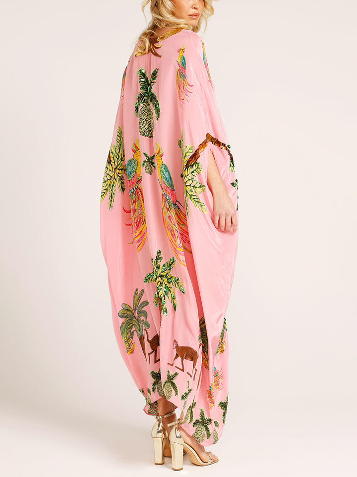 Unieke Drop Shoulder Mouw Jurk