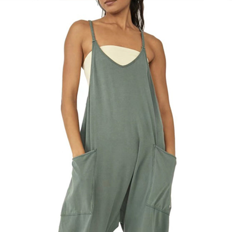 Sarah™ - V-Hals Sling Pocket Jumpsuit