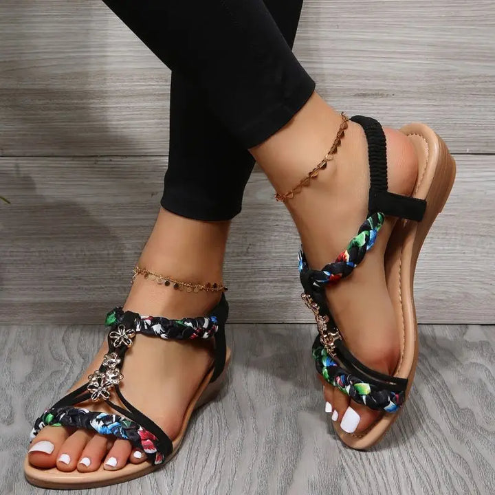 Khate - Vrouwen Gevlochten Platte Sandalen
