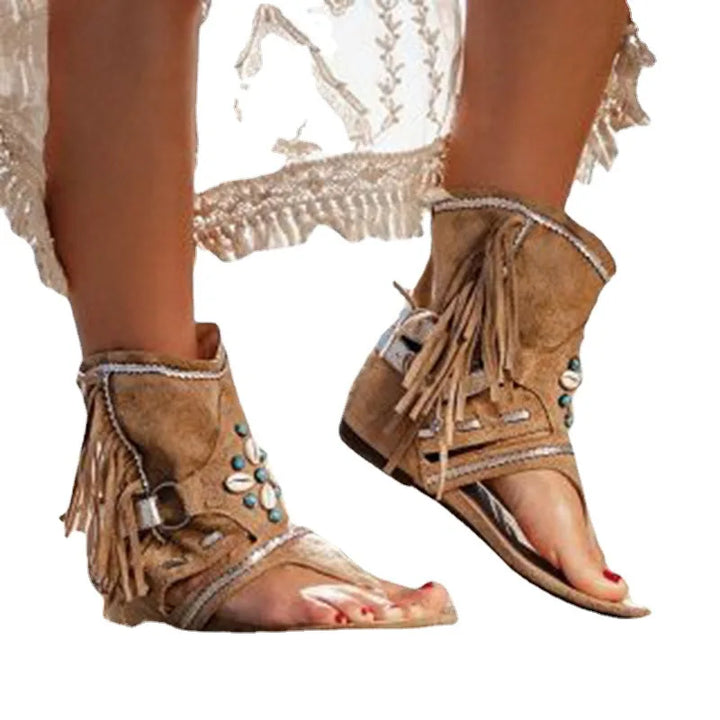 Hera - Fringe Boho Sandalen