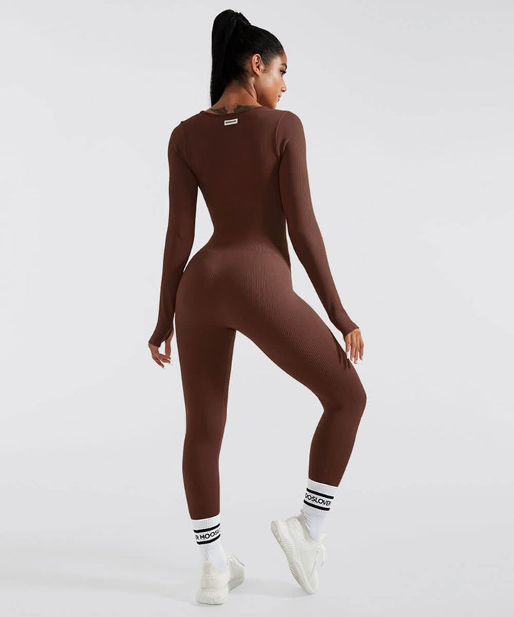 Aria™ - Lange Mouwen Naadloze Jumpsuit