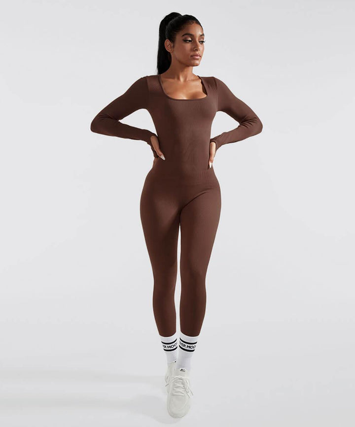 Aria™ - Lange Mouwen Naadloze Jumpsuit