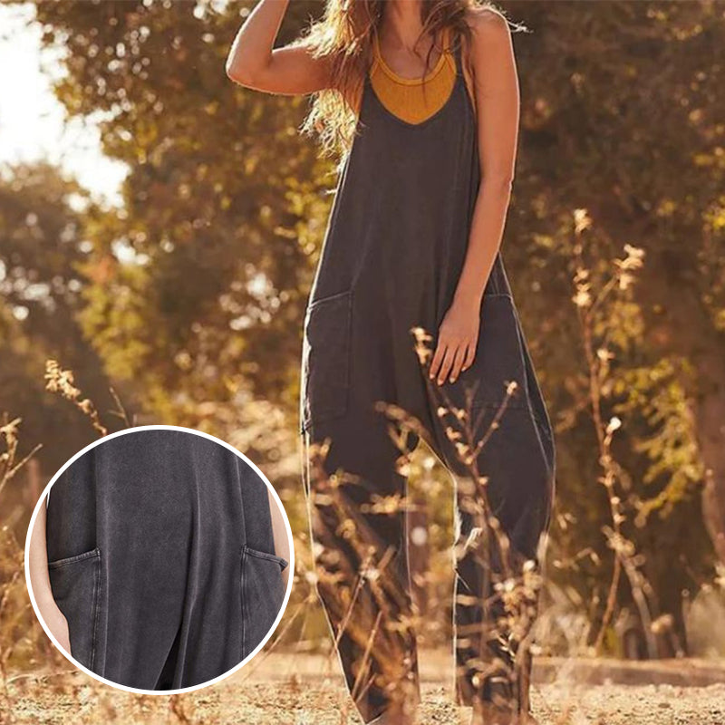 Sarah™ - V-Hals Sling Pocket Jumpsuit